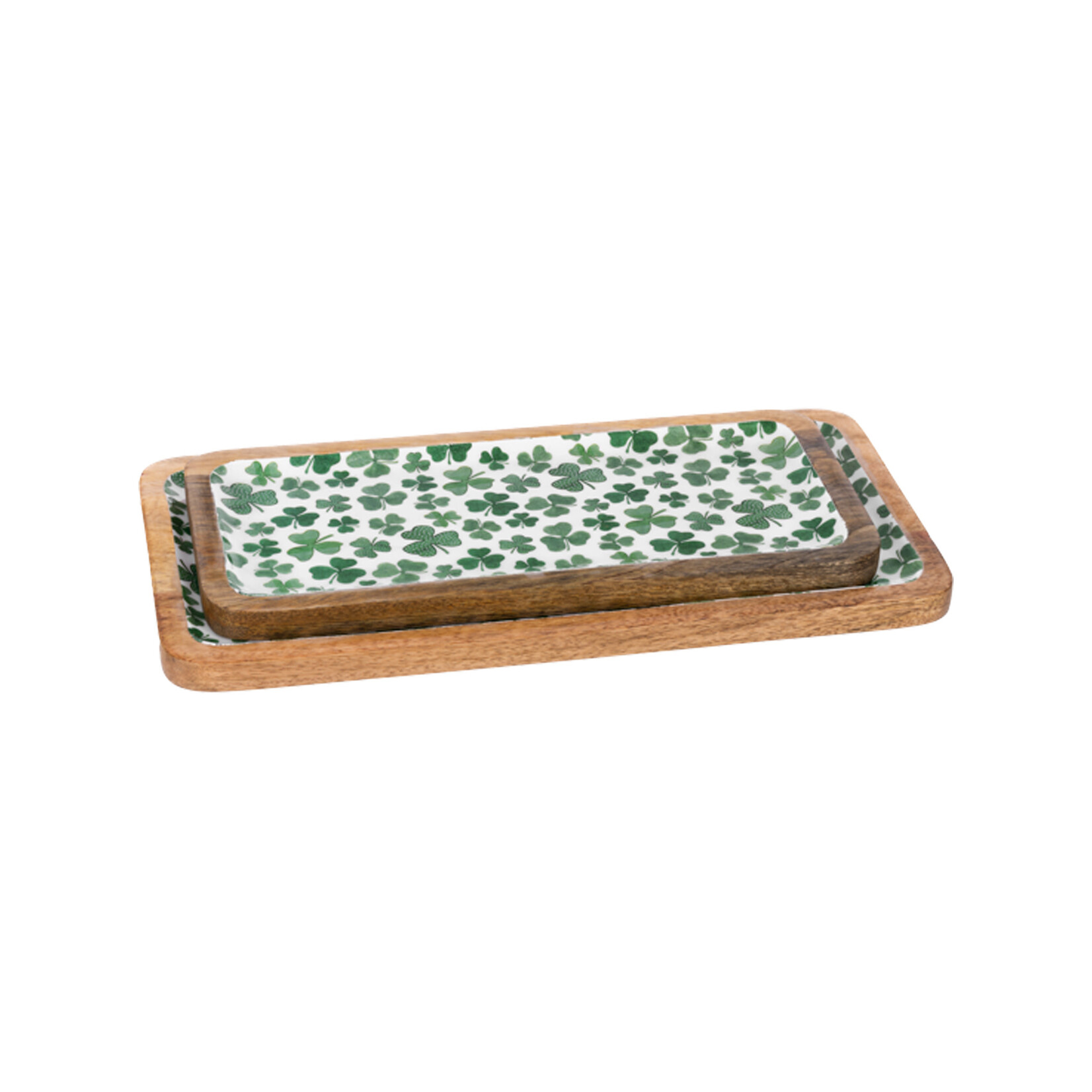 KITCHEN & ACCESSORIES SHAMROCK NESTING TRAYS (Set of 2)