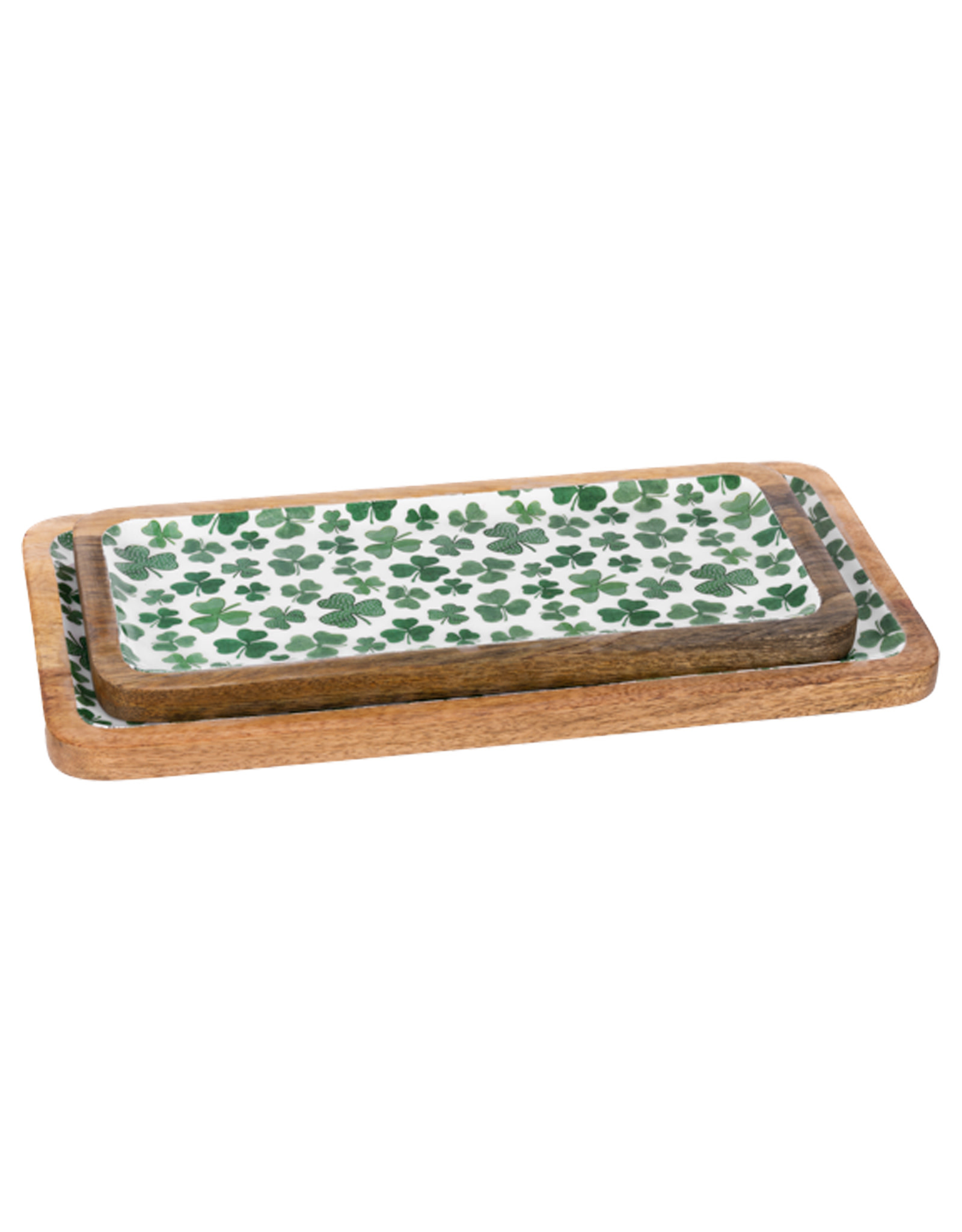 KITCHEN & ACCESSORIES SHAMROCK NESTING TRAYS (Set of 2)