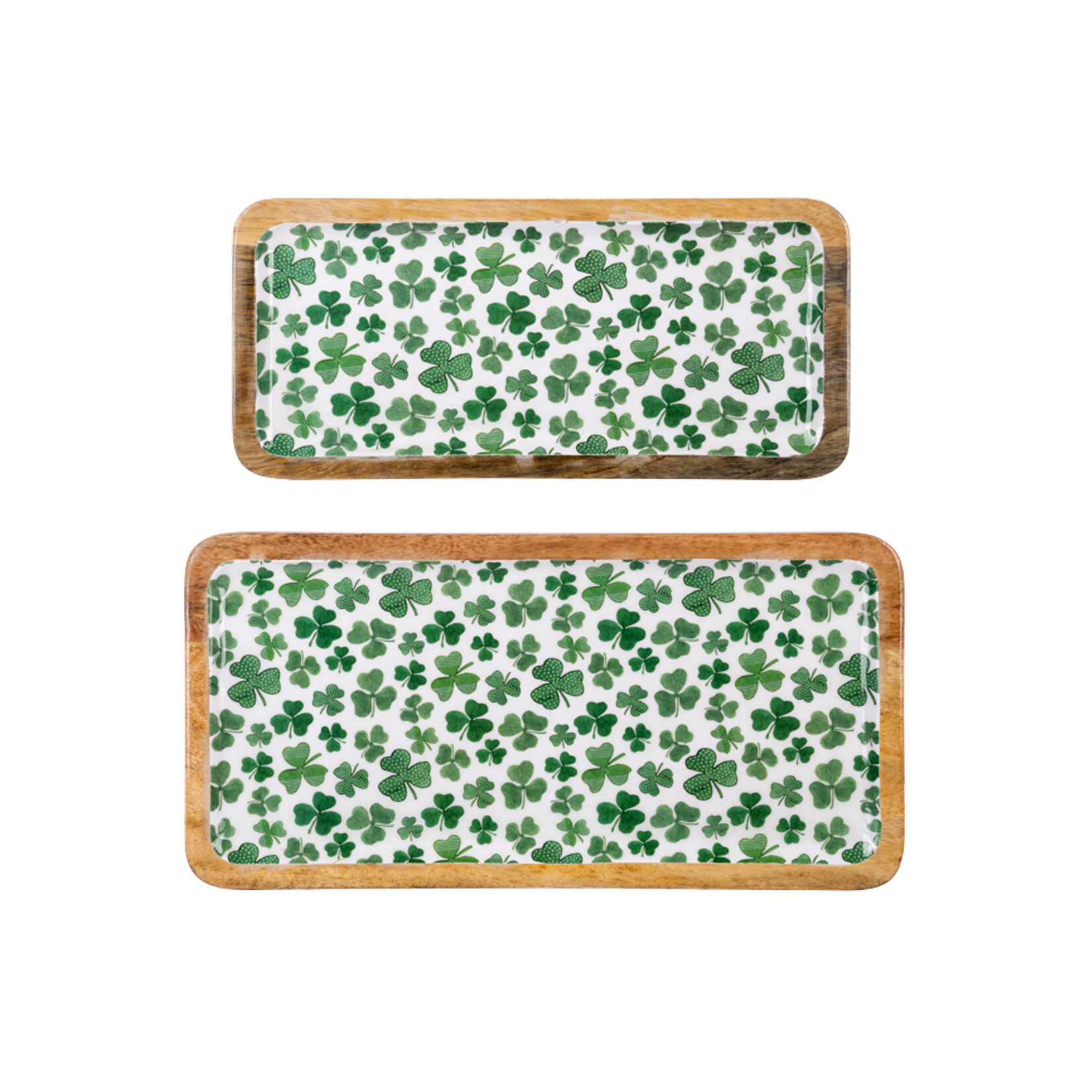 KITCHEN & ACCESSORIES SHAMROCK NESTING TRAYS (Set of 2)