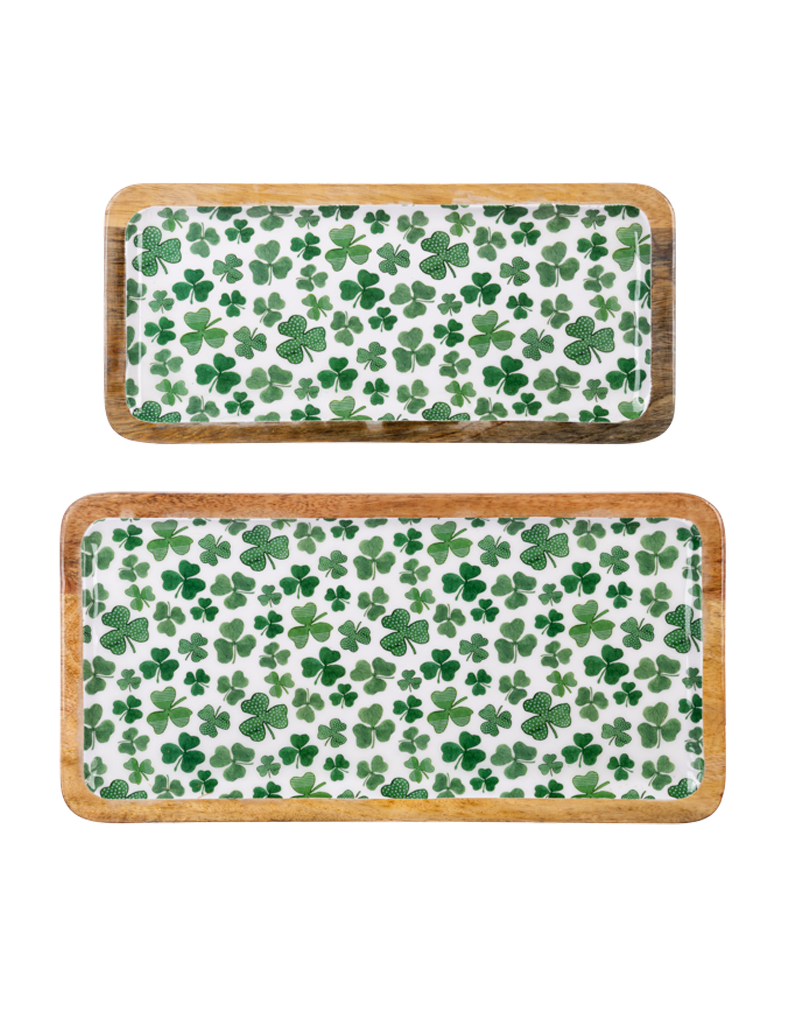 KITCHEN & ACCESSORIES SHAMROCK NESTING TRAYS (Set of 2)