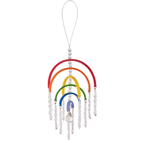 GARDEN RAINBOW WISHES HANGING ORNAMENT