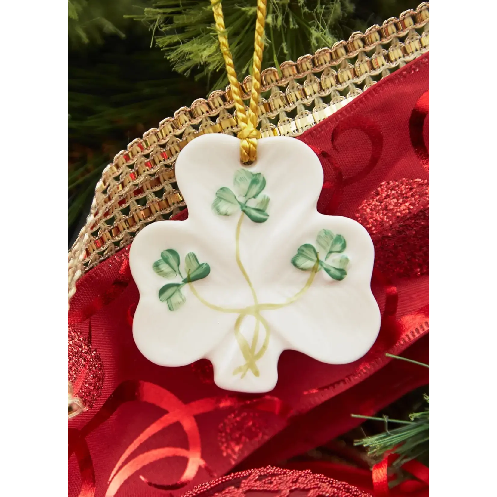 ORNAMENTS BELLEEK ORNAMENT - Classic Shamrock