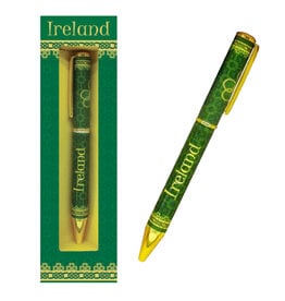 NOVELTY CELTIC PEN - Spiral Shamrock