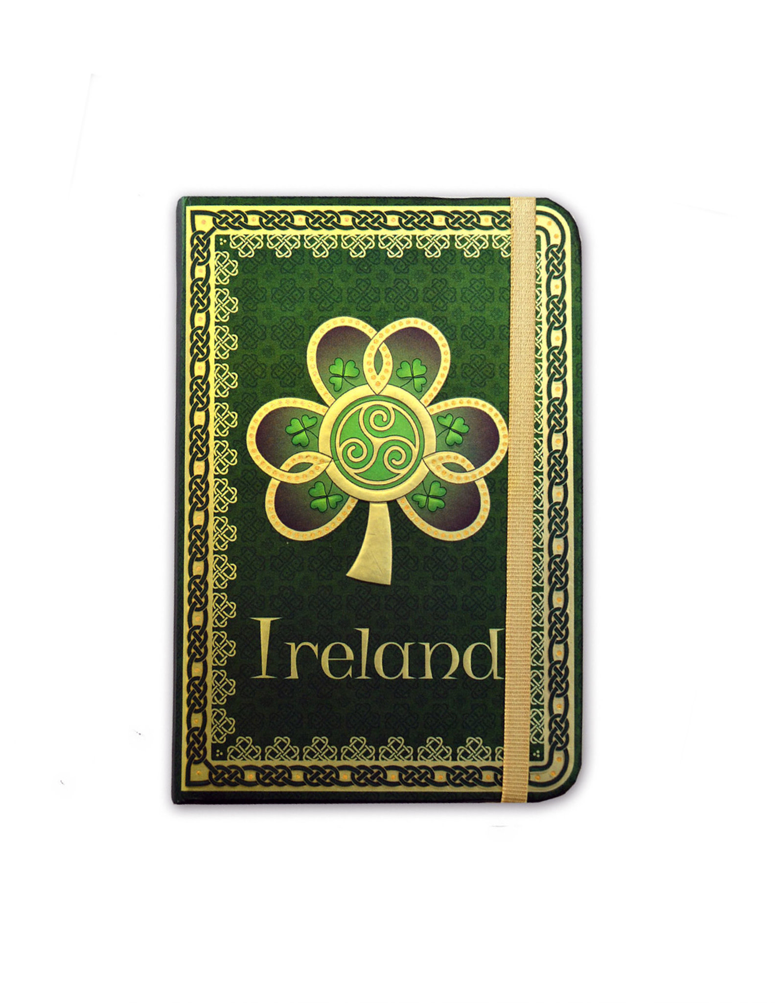 NOVELTY CELTIC NOTEBOOK - Spiral Shamrock