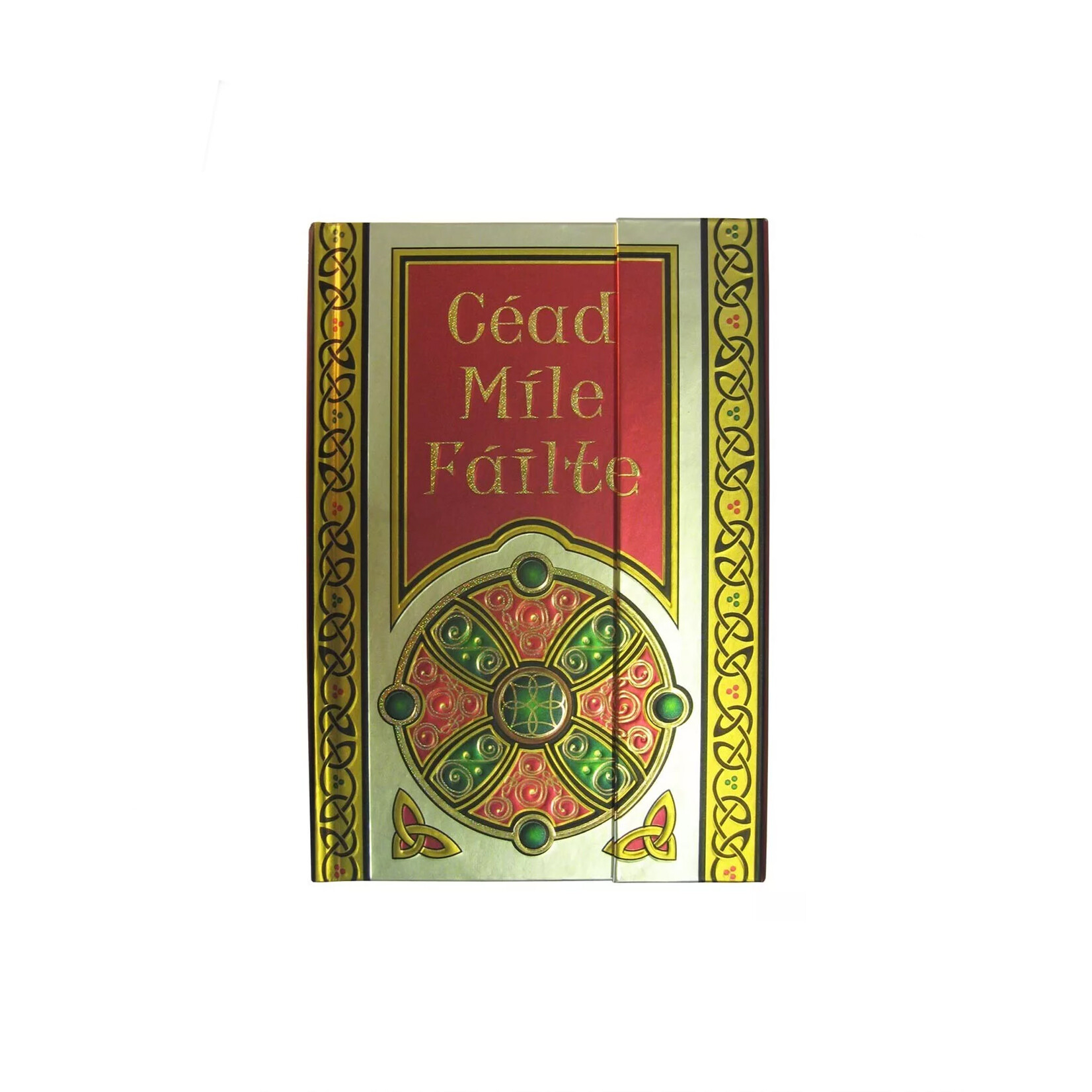 NOVELTY CELTIC NOTEBOOK - Cead Mile Failte (Red)