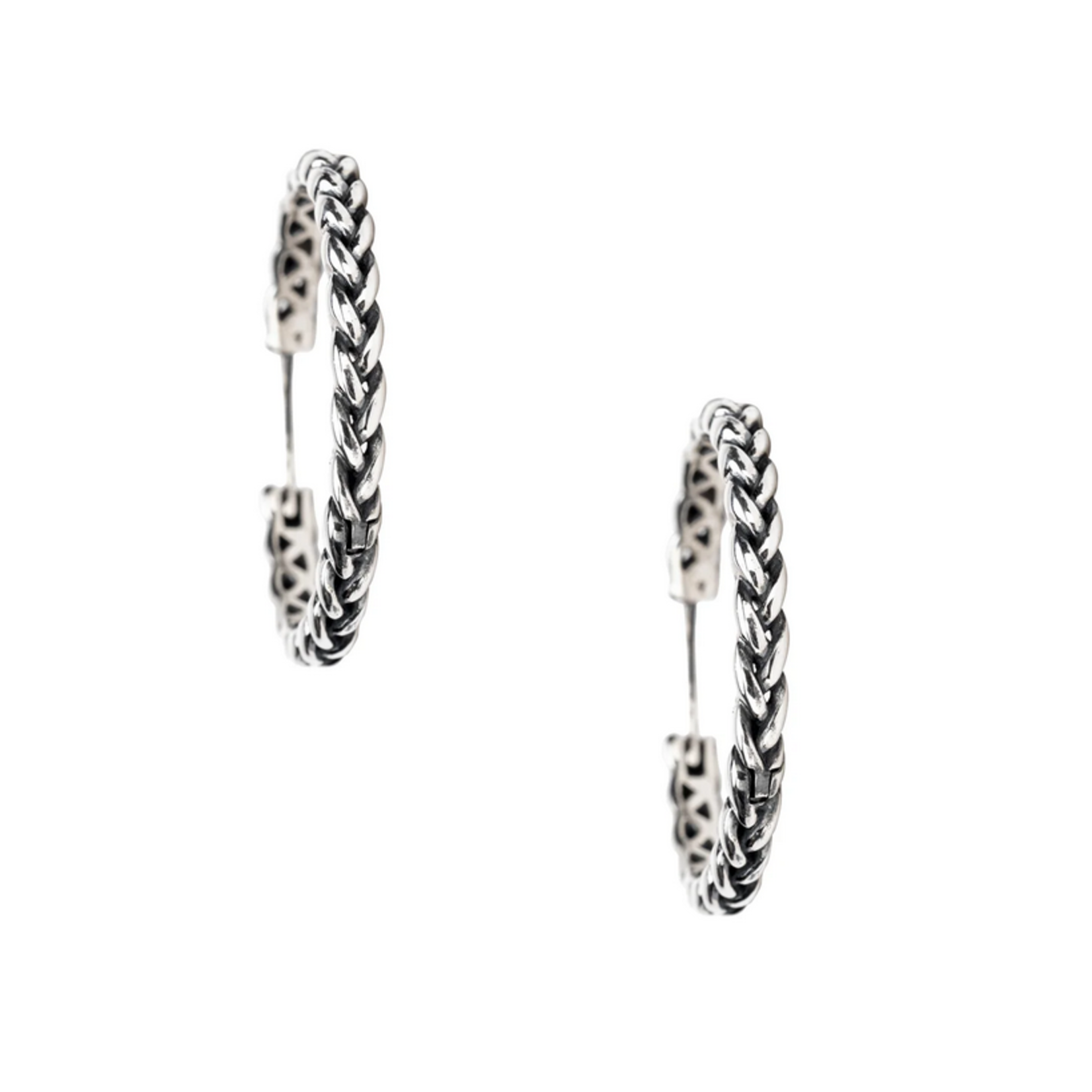 EARRINGS KEITH JACK STERLING MED HUGGIE ECLIPSE EARRINGS