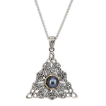 PENDANTS & NECKLACES KEITH JACK CELESTIAL STERLING/10K PENDANT w PEACOCK PEARL