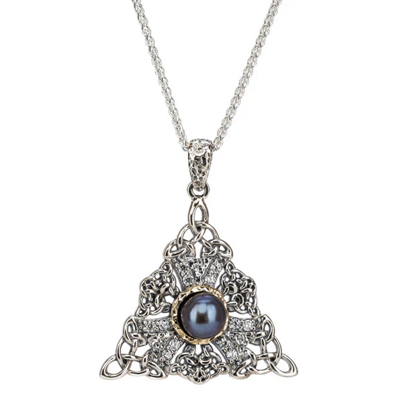 PENDANTS & NECKLACES KEITH JACK CELESTIAL STERLING/10K PENDANT w PEACOCK PEARL