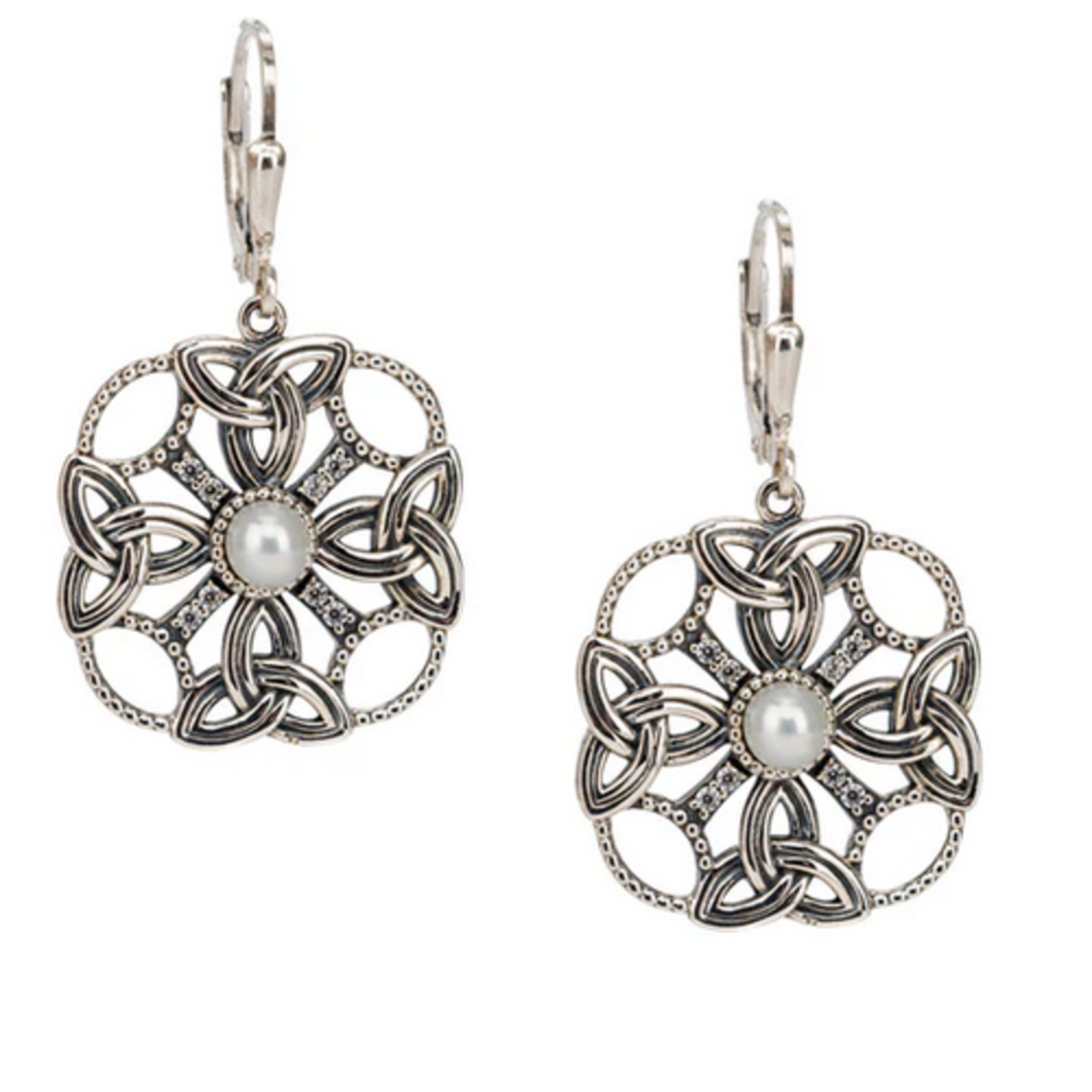 EARRINGS KEITH JACK STERLING APHRODITE EARRINGS w FRESH WATER PEARL