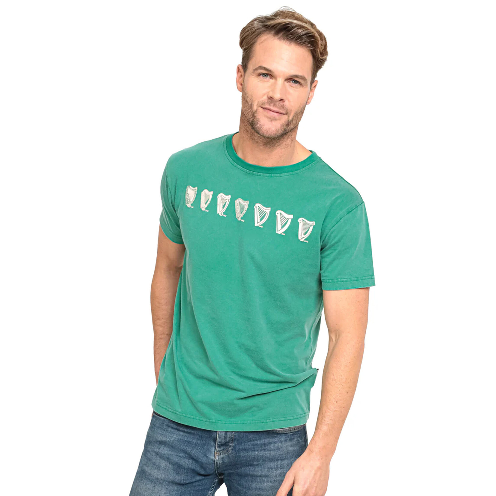 SHIRTS GUINNESS EVOLUTION HARP GREEN TEE