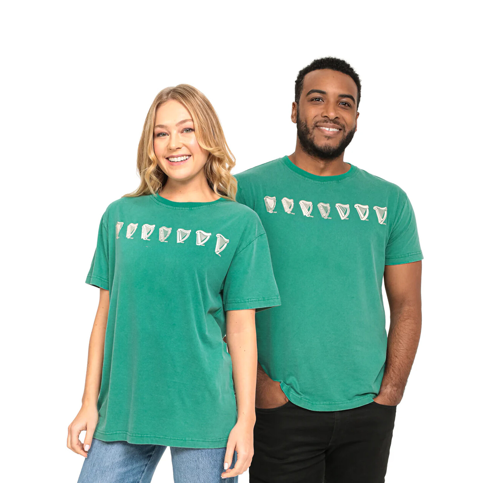 SHIRTS GUINNESS EVOLUTION HARP GREEN TEE