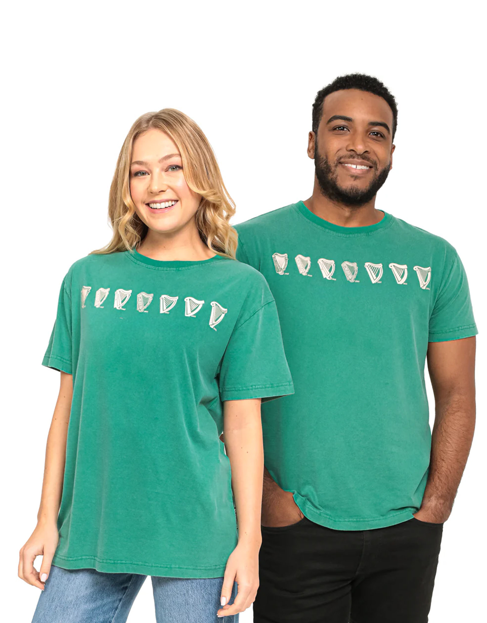 SHIRTS GUINNESS EVOLUTION HARP GREEN TEE