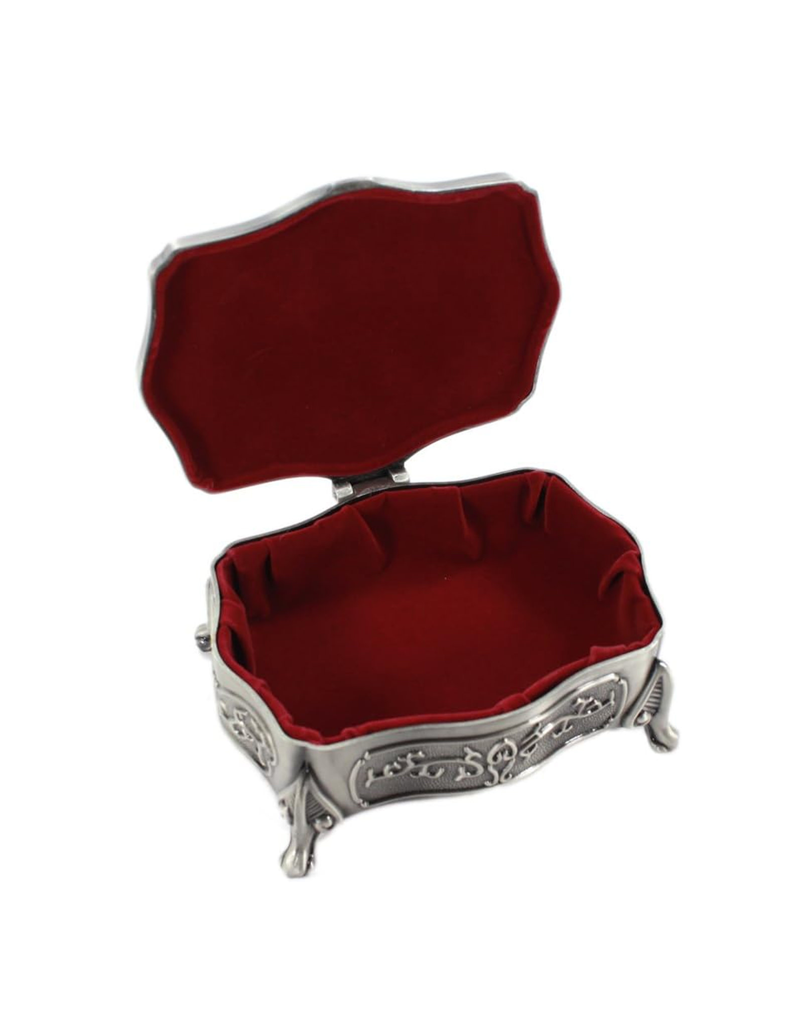 DECOR MULLINGAR PEWTER CLADDAGH FOOTED JEWELRY BOX - Large
