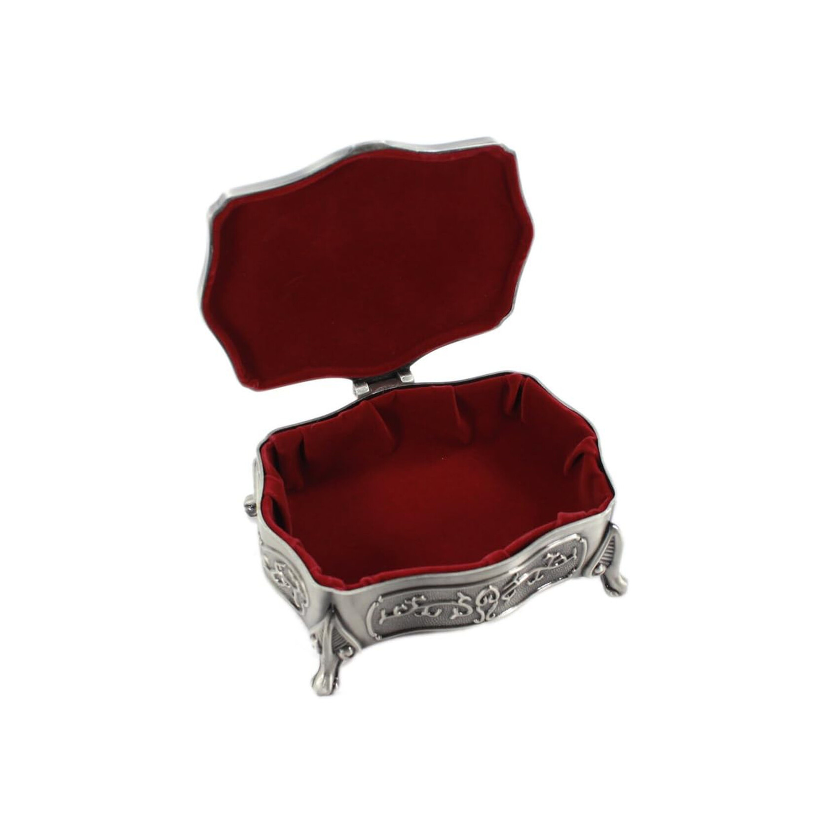 DECOR MULLINGAR PEWTER CLADDAGH FOOTED JEWELRY BOX - Small