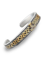 BRACELETS & BANGLES DRUID MOON - STAINLESS w GP THOR'S HAMMER BANGLE