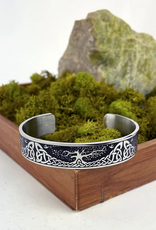 BRACELETS & BANGLES DRUID MOON - STAINLESS w CELTIC TREE of LIFE BANGLE