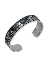 BRACELETS & BANGLES DRUID MOON - STAINLESS w CELTIC TREE of LIFE BANGLE