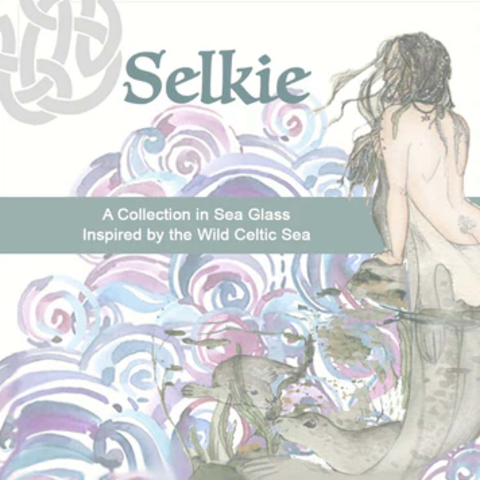 PENDANTS & NECKLACES SELKIE SML PENDANT with SEA GLASS & TRINITY