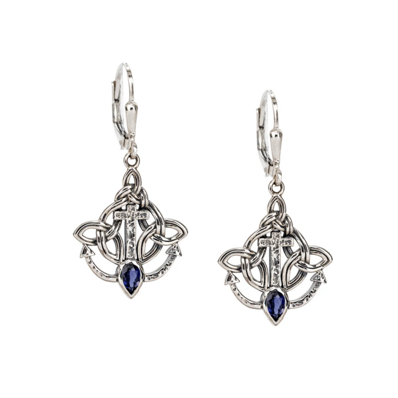 EARRINGS KEITH JACK STERLING ROCKS n RIVERS ANCHOR EARRINGS w IOLITE