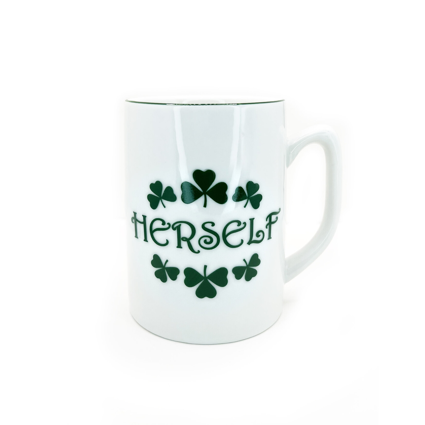 TEAPOTS, MUGS & ACCESSORIES HERSELF MUG w/ SHAMROCK TREE
