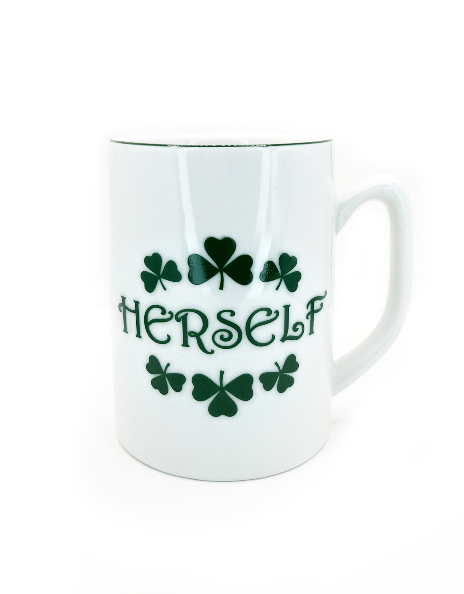 TEAPOTS, MUGS & ACCESSORIES HERSELF MUG w/ SHAMROCK TREE