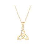PENDANTS & NECKLACES SOLVAR SML 10K TRINITY PENDANT w. CZs