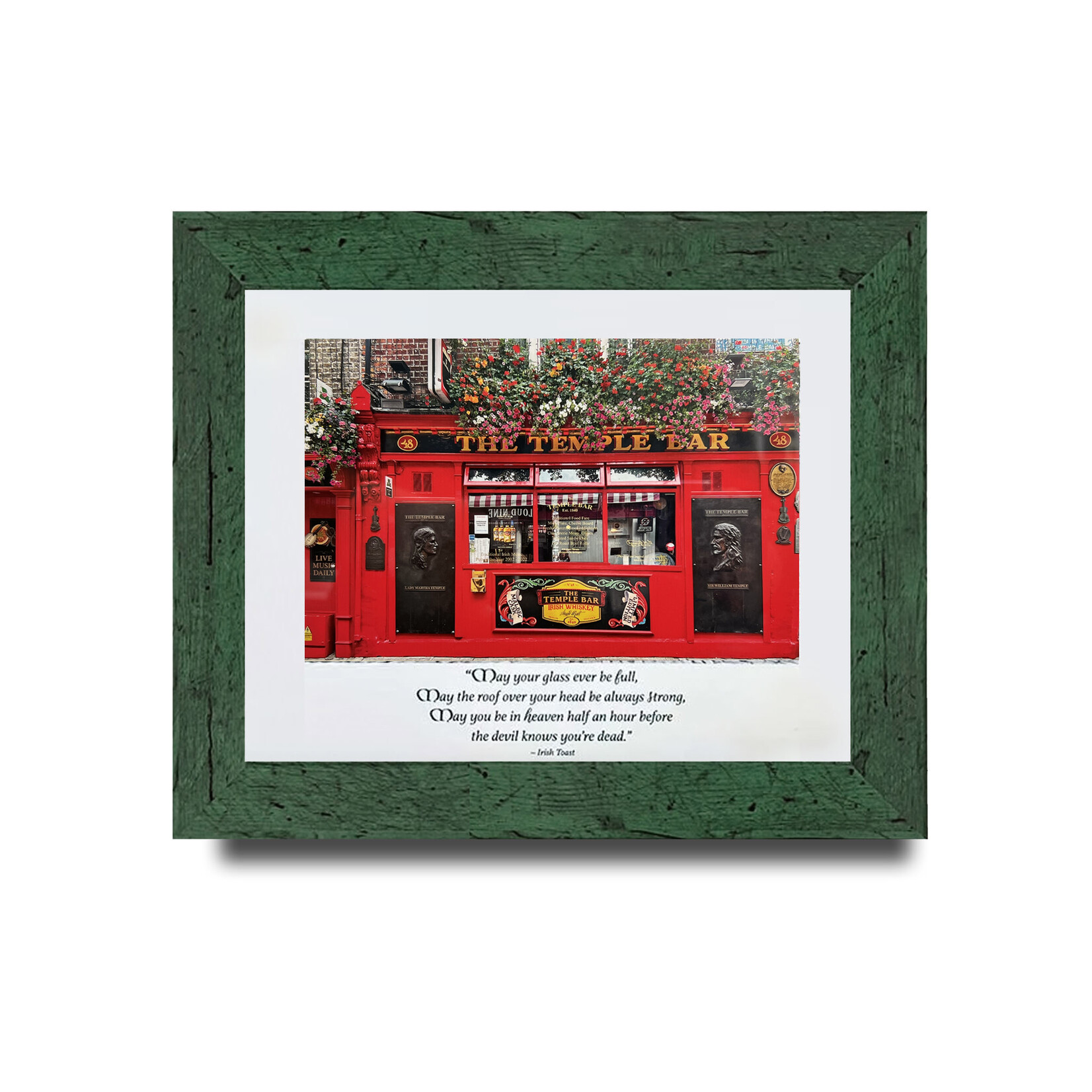 PLAQUES, SIGNS & POSTERS CLEARANCE: QUOTAGRAPH - Temple Bar Toast :FINAL SALE