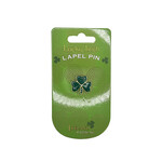 NOVELTY PINS GREEN SHAMROCK CARDED LAPEL PIN