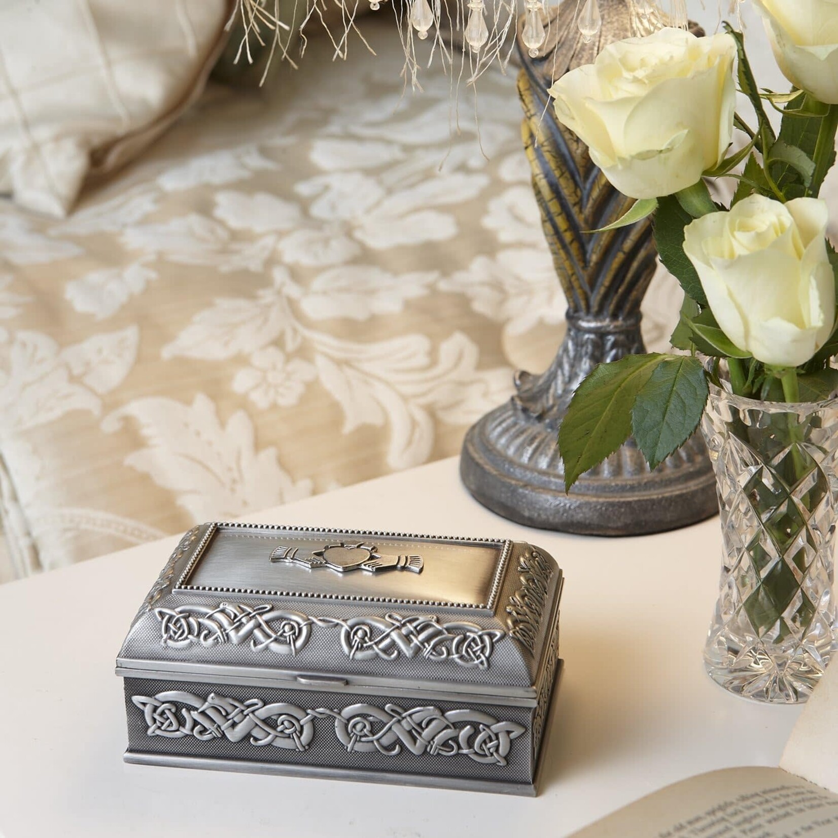 DECOR MULLINGAR PEWTER JEWELRY BOX - Medium
