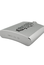 BARWARE MULLINGAR PEWTER CELTIC 8oz WHISKEY FLASK - Style 2