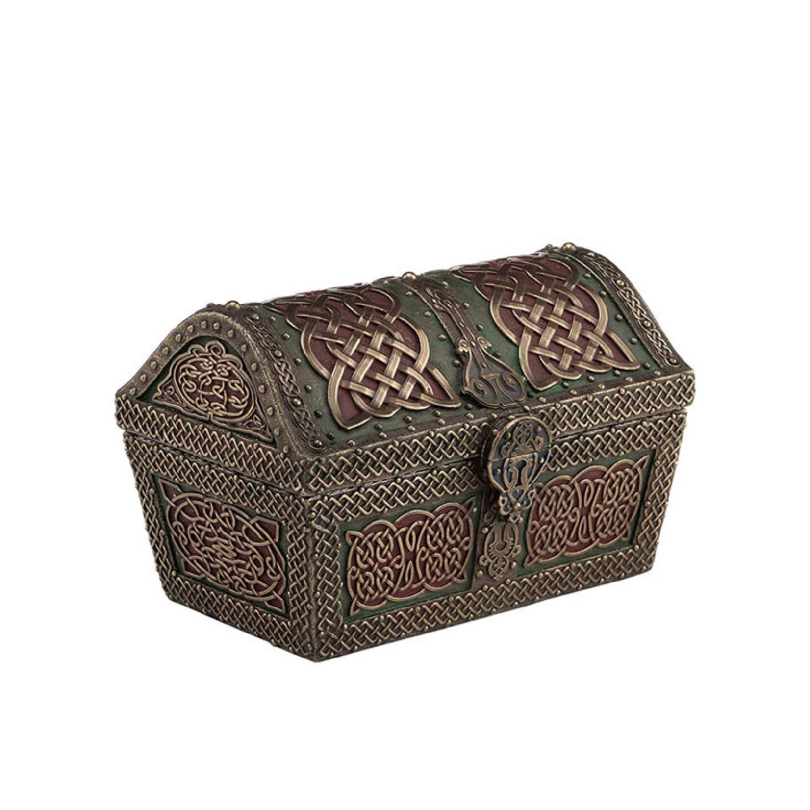 DECOR CELTIC TREASURE CHEST BOX - Grn/Red