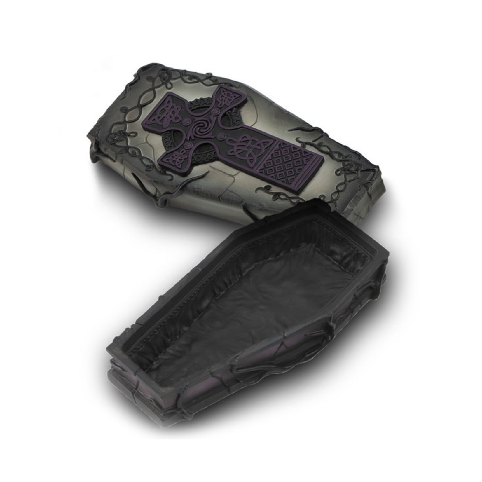 DECOR CELTIC CROSS COFFIN TRINKET BOX