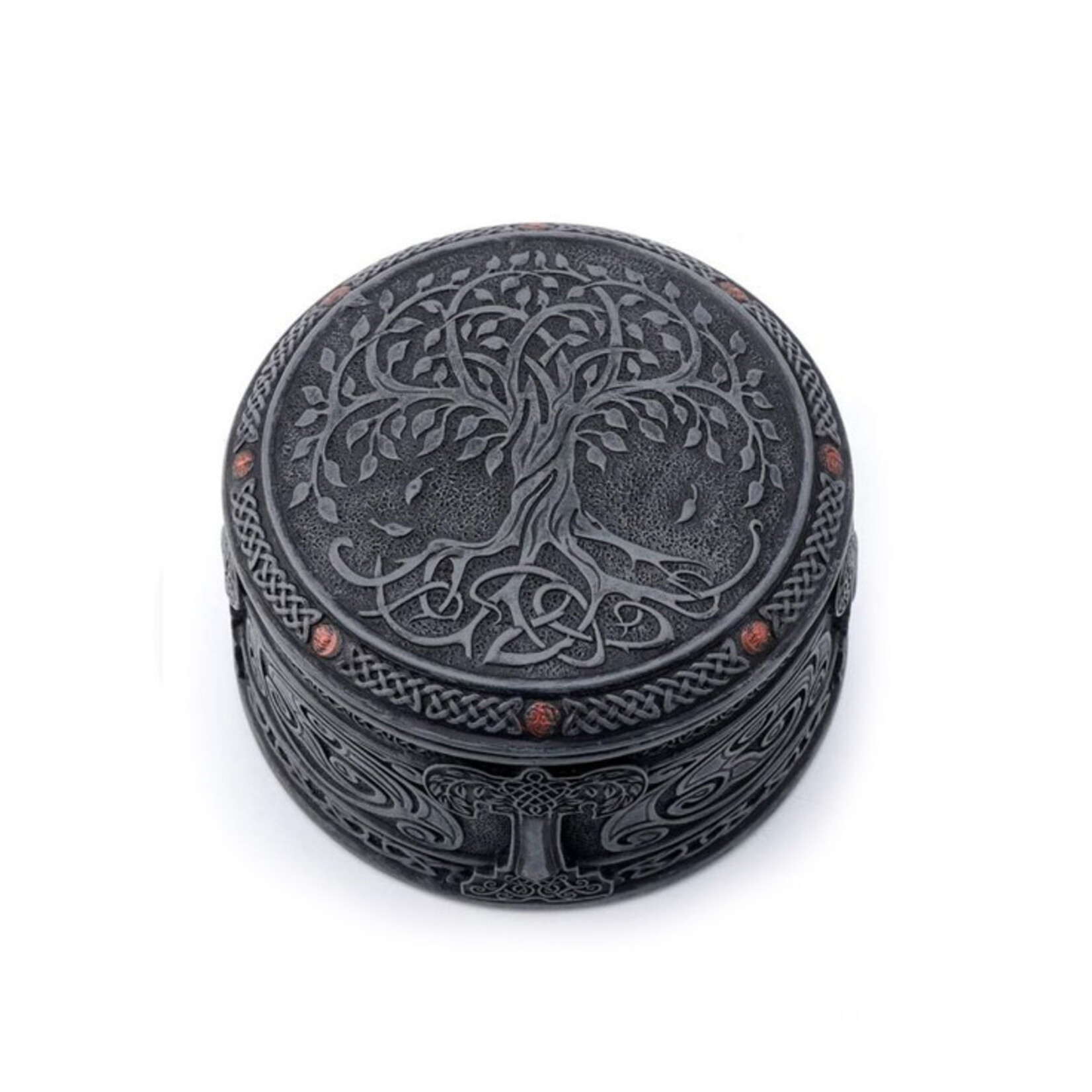 DECOR CELTIC TREE OF LIFE TRINKET BOX - Black