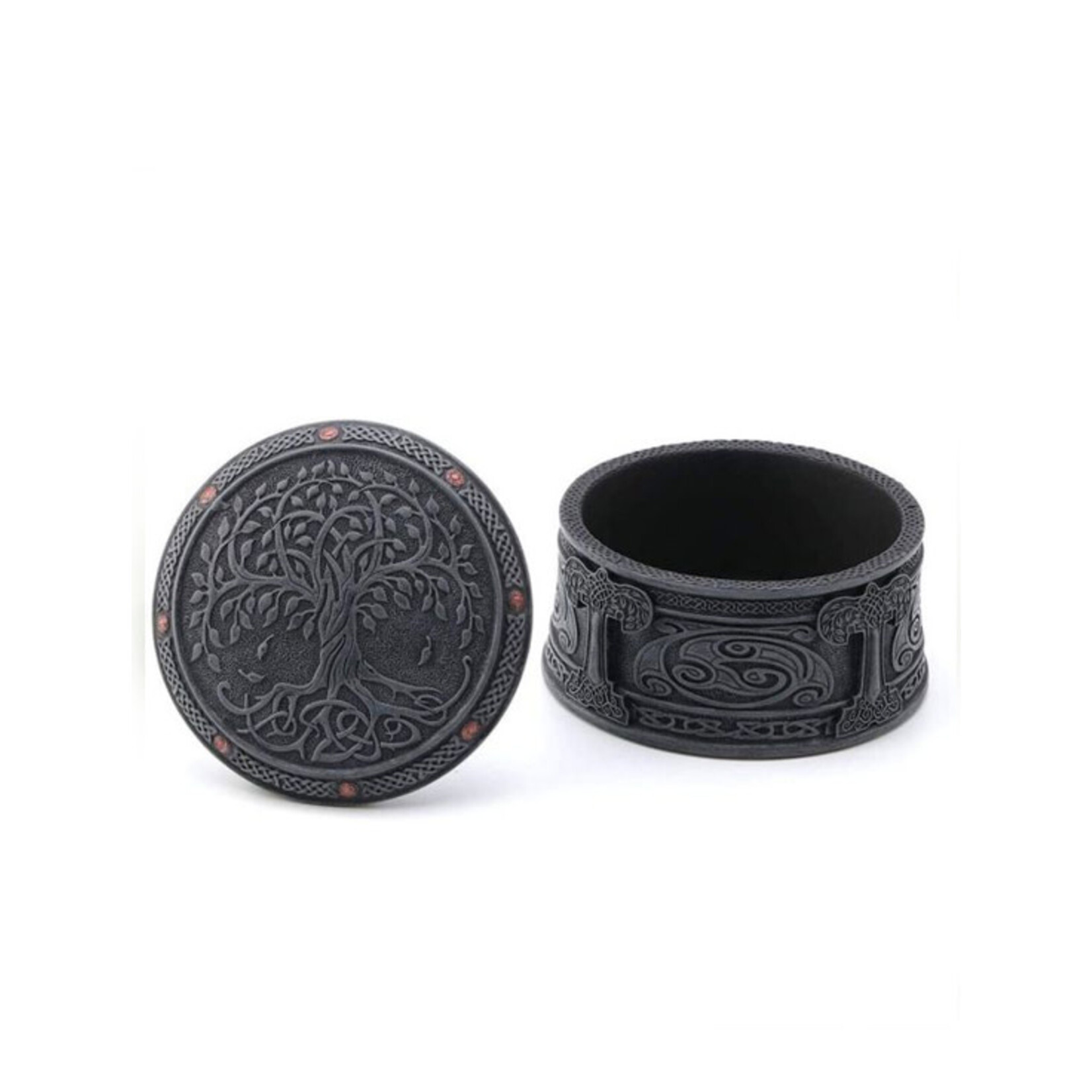 DECOR CELTIC TREE OF LIFE TRINKET BOX - Black