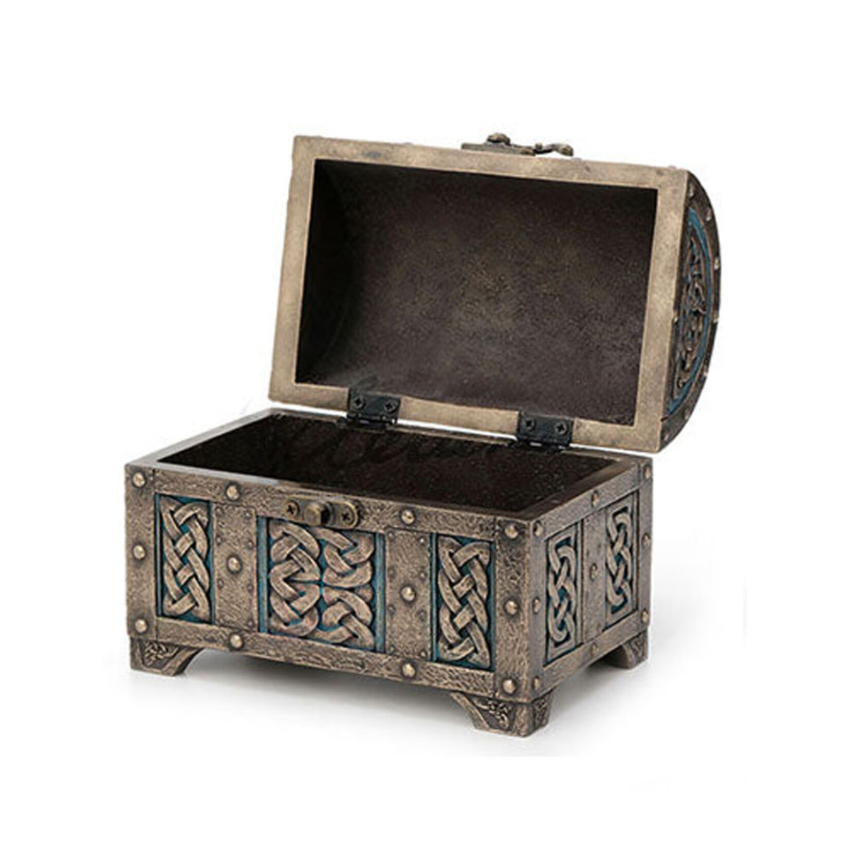 DECOR CELTIC TREASURE CHEST BOX - Gld/Blue
