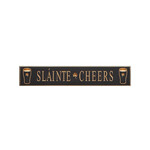 PLAQUES, SIGNS & POSTERS “SLAINTE / CHEERS” CARVED WOOD PUB SIGN