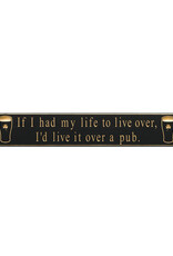 PLAQUES & GIFTS “IF I HAD MY LIFE TO LIVE OVER…” CARVED WOOD PUB SIGN