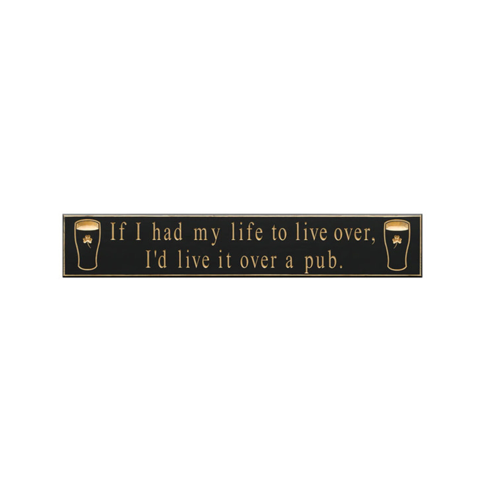 PLAQUES & GIFTS “IF I HAD MY LIFE TO LIVE OVER…” CARVED WOOD PUB SIGN
