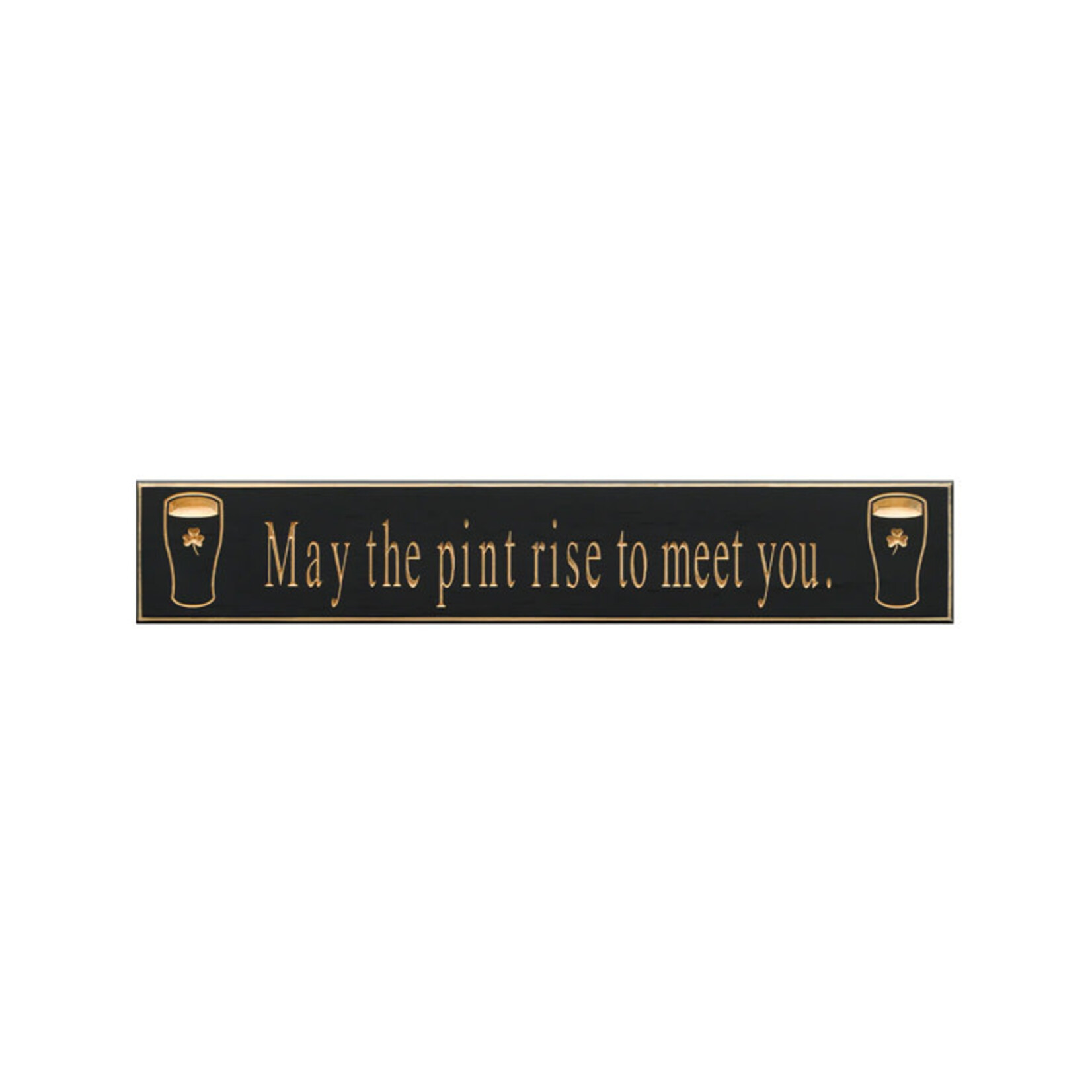 PLAQUES, SIGNS & POSTERS “MAY THE PINT RISE…” CARVED WOOD PUB SIGN