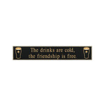 PLAQUES, SIGNS & POSTERS “THE DRINKS ARE COLD…” CARVED WOOD PUB SIGN