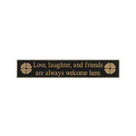 PLAQUES, SIGNS & POSTERS "LOVE, LAUGHTER, and FRIENDS…“ CARVED WOOD SIGN
