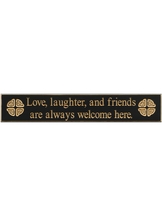 PLAQUES, SIGNS & POSTERS "LOVE, LAUGHTER, and FRIENDS…“ CARVED WOOD SIGN