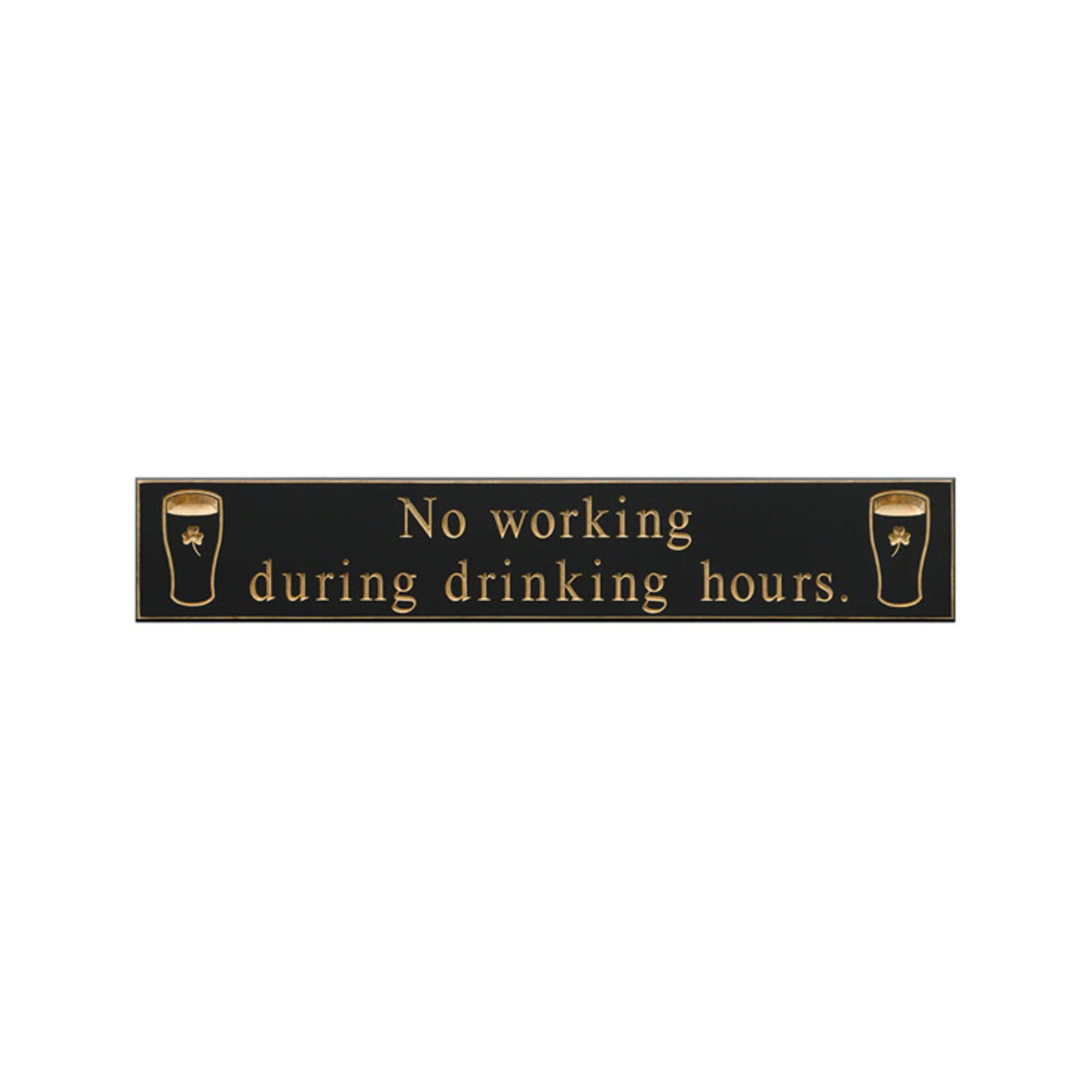 PLAQUES, SIGNS & POSTERS “NO WORKING DURING…” CARVED WOOD PUB SIGN