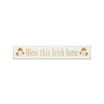 PLAQUES, SIGNS & POSTERS "BLESS THIS IRISH HOME” CARVED WOOD SIGN