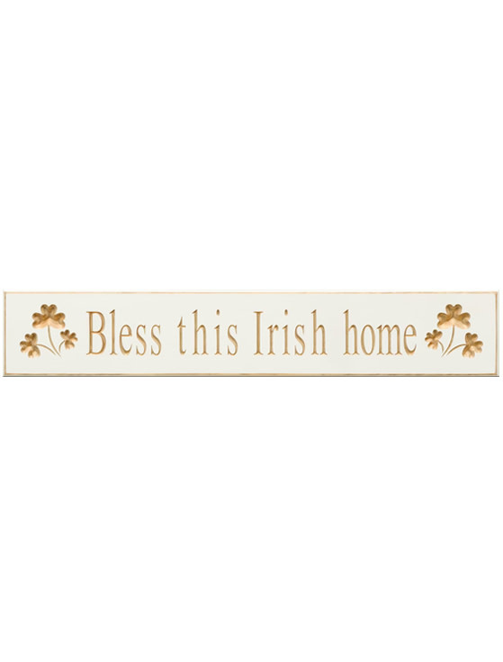 PLAQUES, SIGNS & POSTERS "BLESS THIS IRISH HOME” CARVED WOOD SIGN