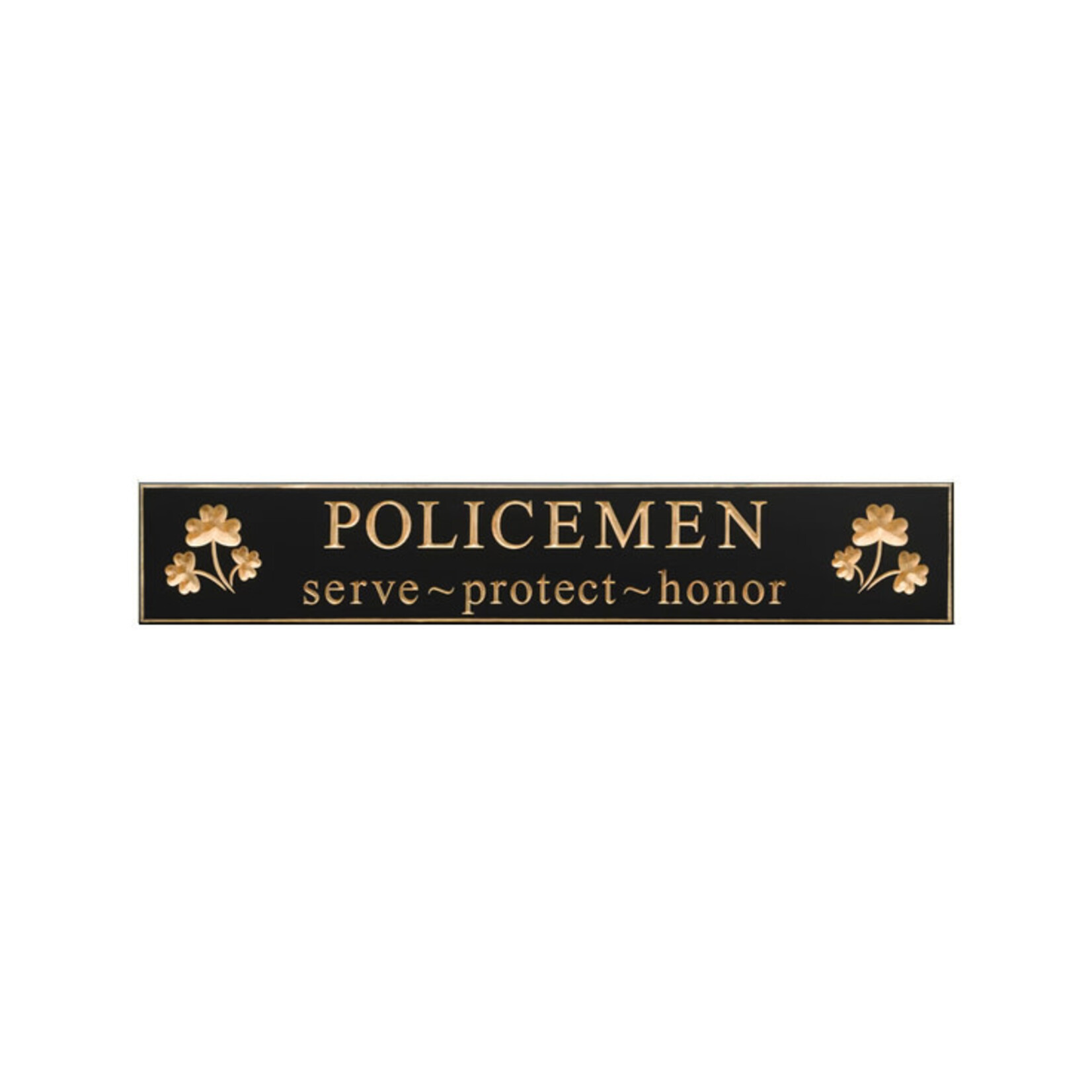 PLAQUES, SIGNS & POSTERS “POLICEMEN” CARVED WOOD SIGN