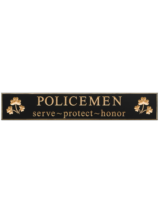 PLAQUES, SIGNS & POSTERS “POLICEMEN” CARVED WOOD SIGN