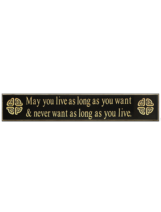 PLAQUES, SIGNS & POSTERS "MAY YOU LIVE..." CARVED WOOD SIGN