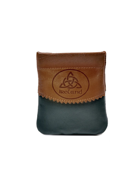 ACCESSORIES TINNAKEENLY MAGNETIC SNAP COIN PURSE - Trinity Grn/Tan Leather