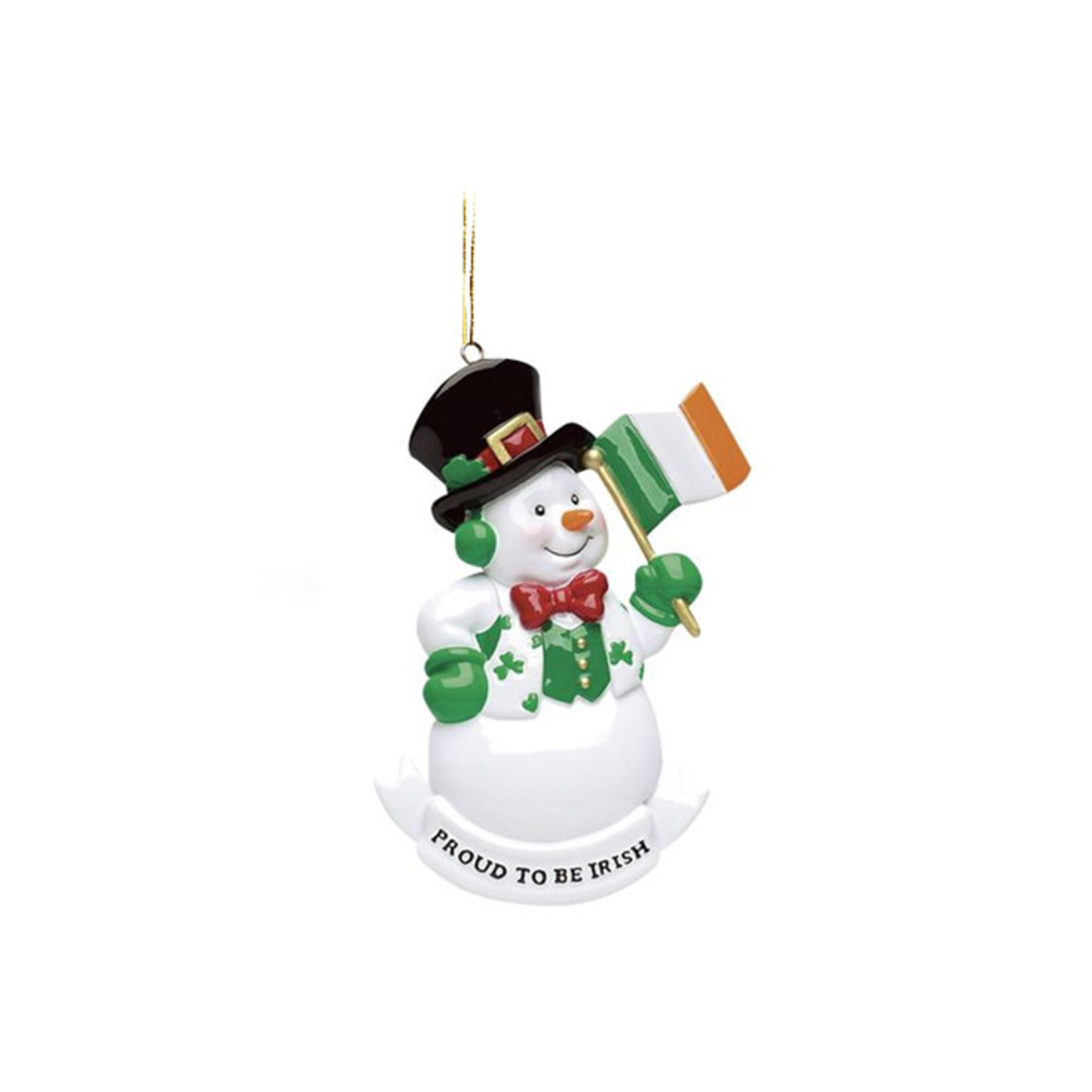 ORNAMENTS PROUD TO BE IRISH SNOWMAN ORNAMENT